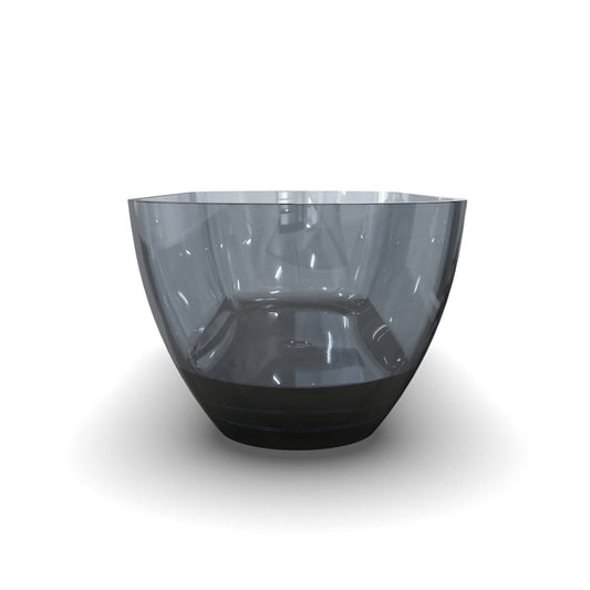 68.9” Translucent Grey Blue Oval Freestanding Soaking Bathtub for Bathroom