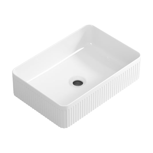 19" Ceramic Modern Bathroom Vanity Sink Rectangle