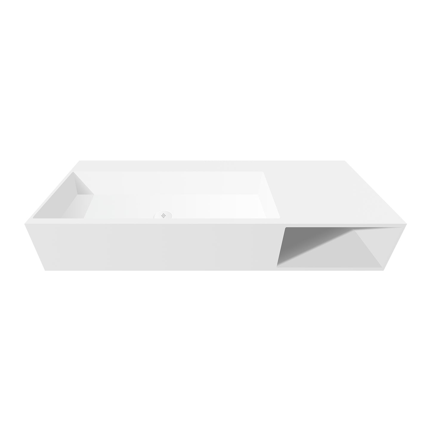 47'' Solid Surface Bathroom Wall-mount Sinks
