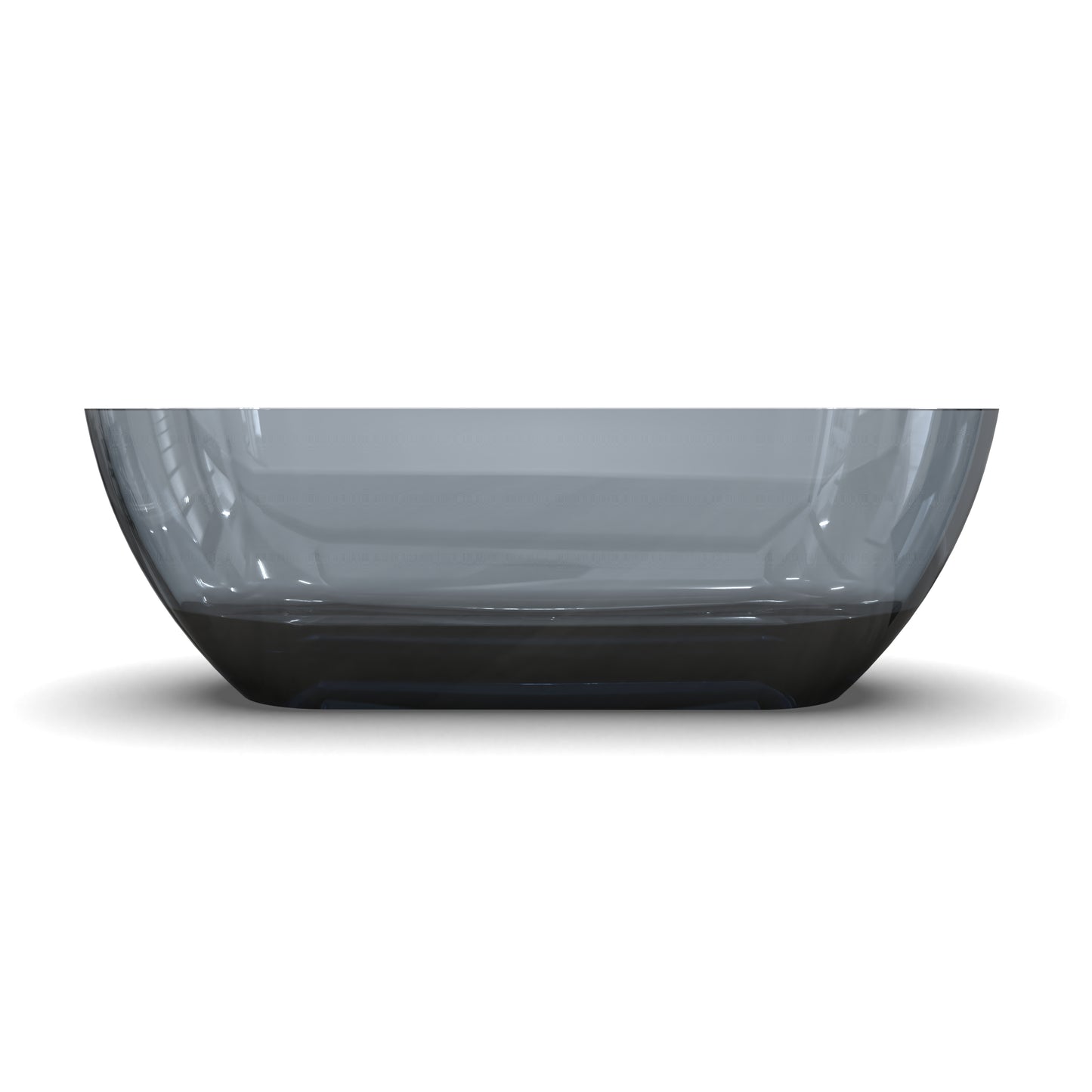 68.9” Translucent Grey Blue Oval Freestanding Soaking Bathtub for Bathroom