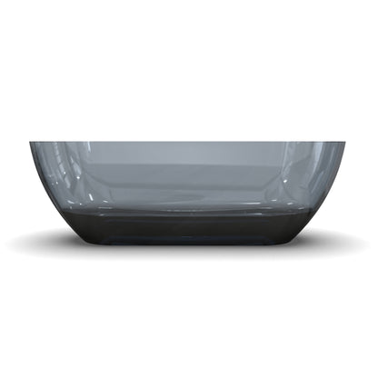 68.9” Translucent Grey Blue Oval Freestanding Soaking Bathtub for Bathroom