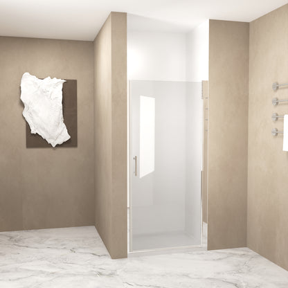 72" H Pivot Shower Door With 1/4" Clear Tempered Glass