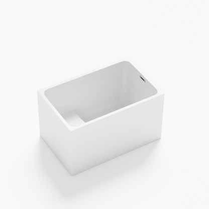 White rectangular planter on a white background