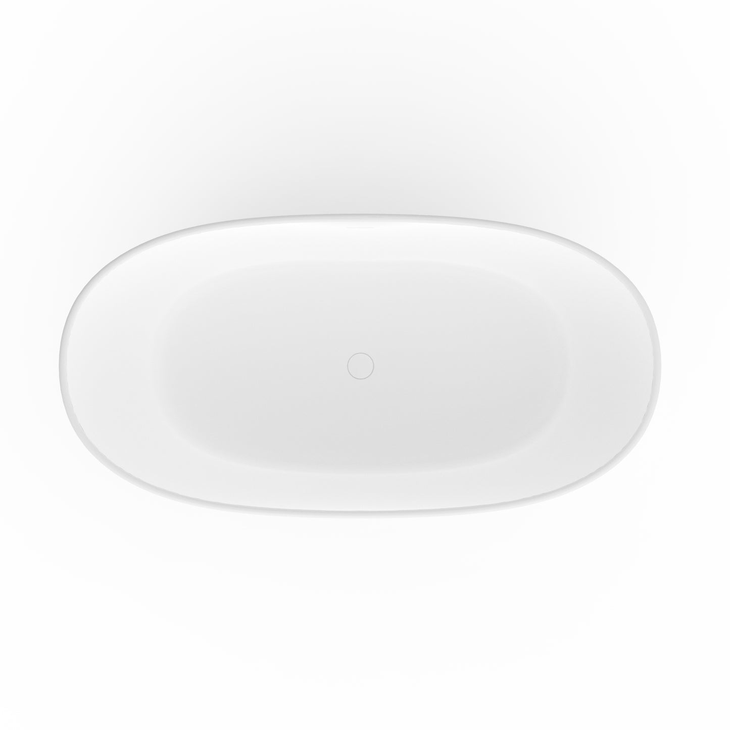 Luxury Contemporary Solid Surface Stone Resin Freestanding Bathtub in Matte White