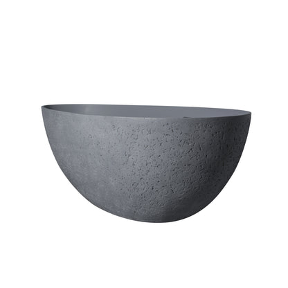65” Freestanding Solid Surface Soaking Bathtub for Bathroom