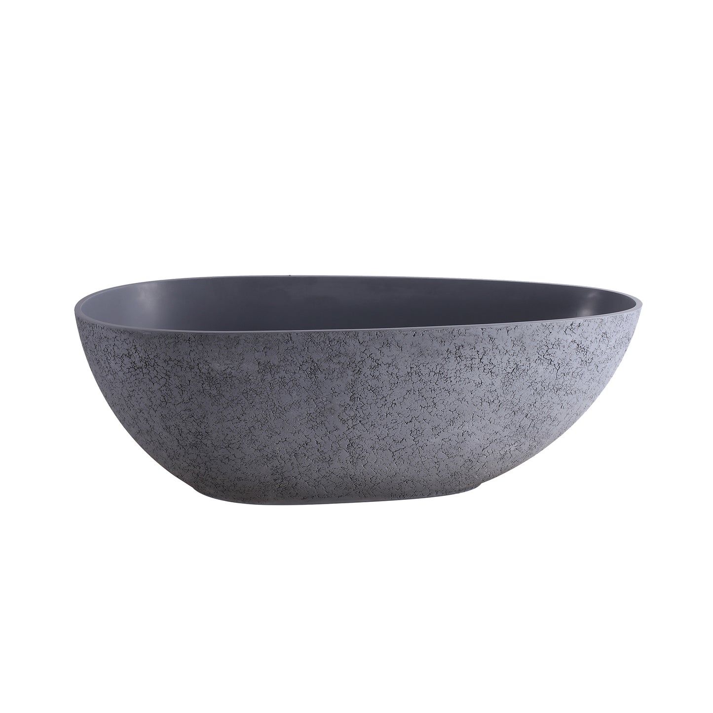 65” Freestanding Solid Surface Soaking Bathtub for Bathroom