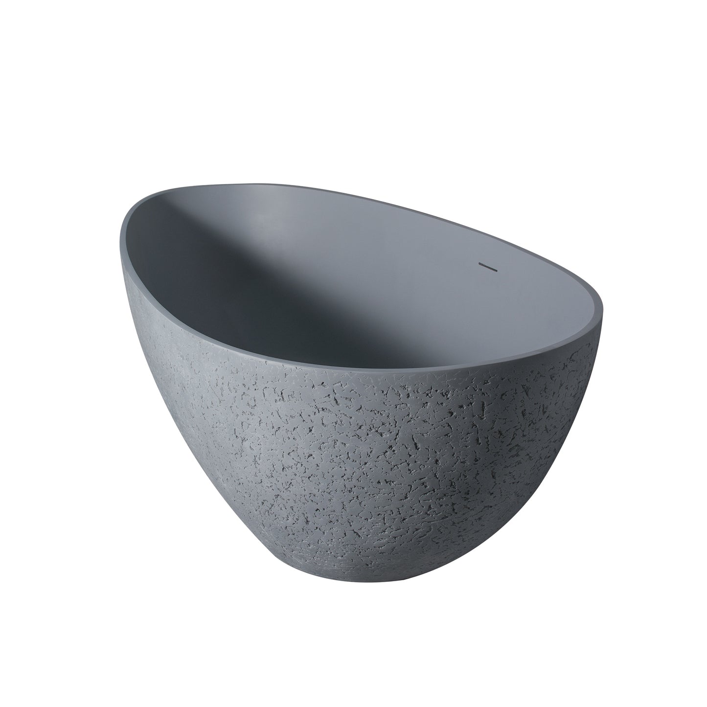 65” Freestanding Solid Surface Soaking Bathtub for Bathroom