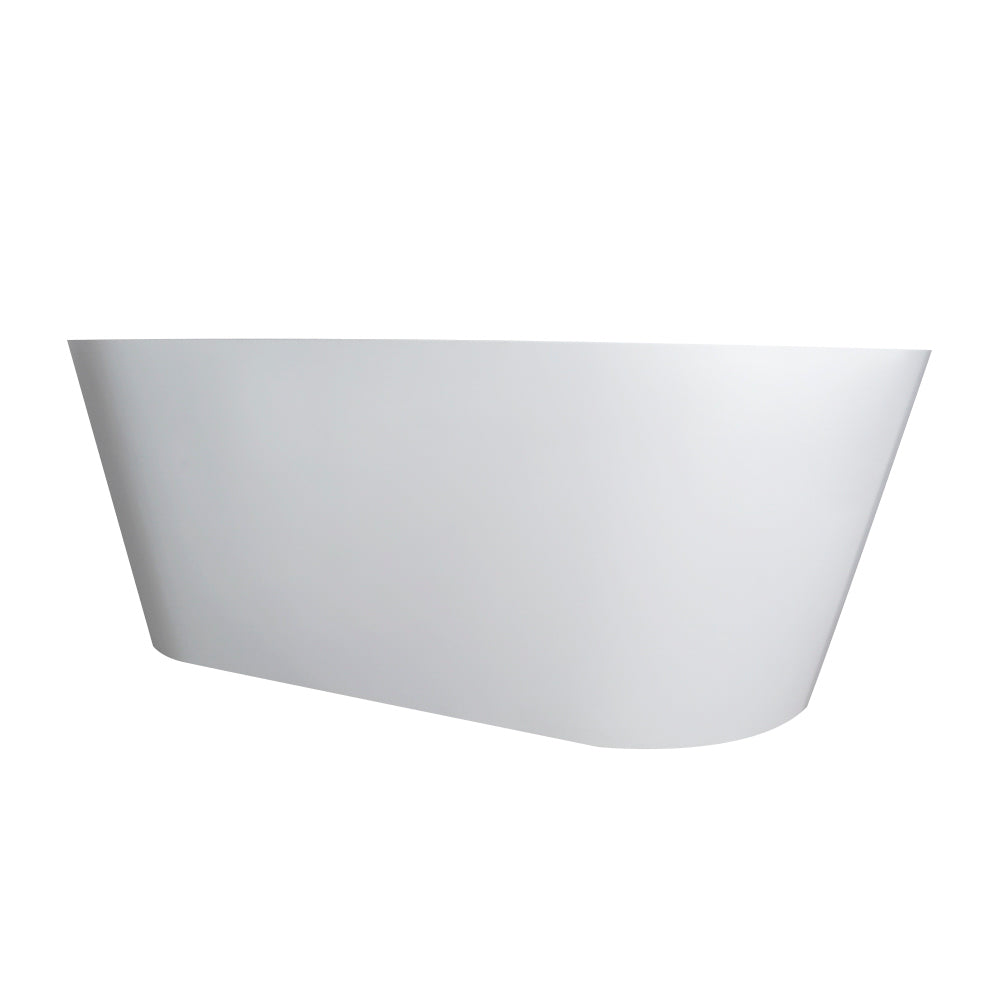 63” Freestanding Solid Surface Soaking Bathtub For Bathroom