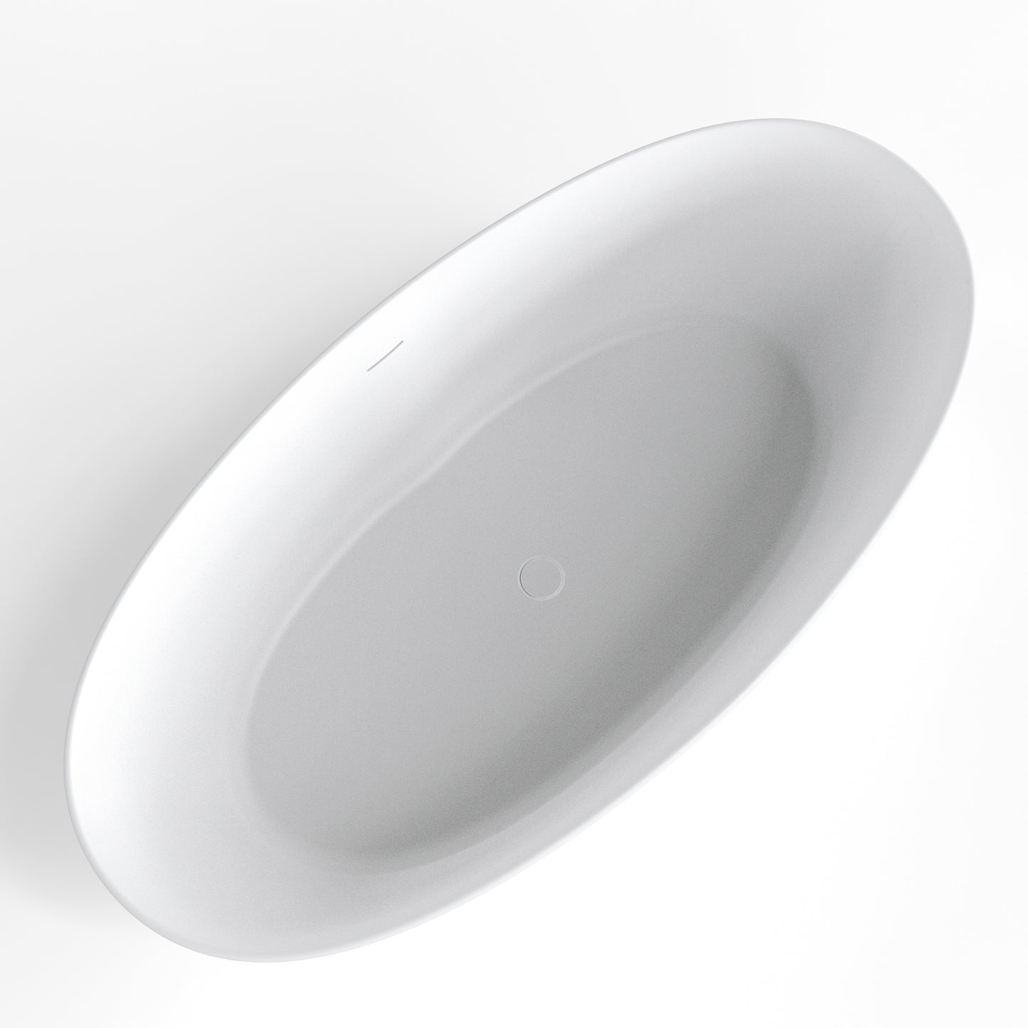 66.9“ Freestanding Solid Surface Soaking Bathtub for Bathroom