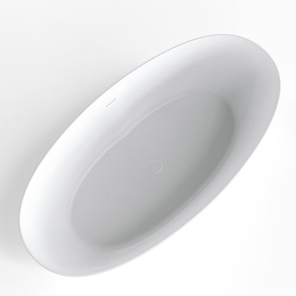 66.9“ Freestanding Solid Surface Soaking Bathtub for Bathroom
