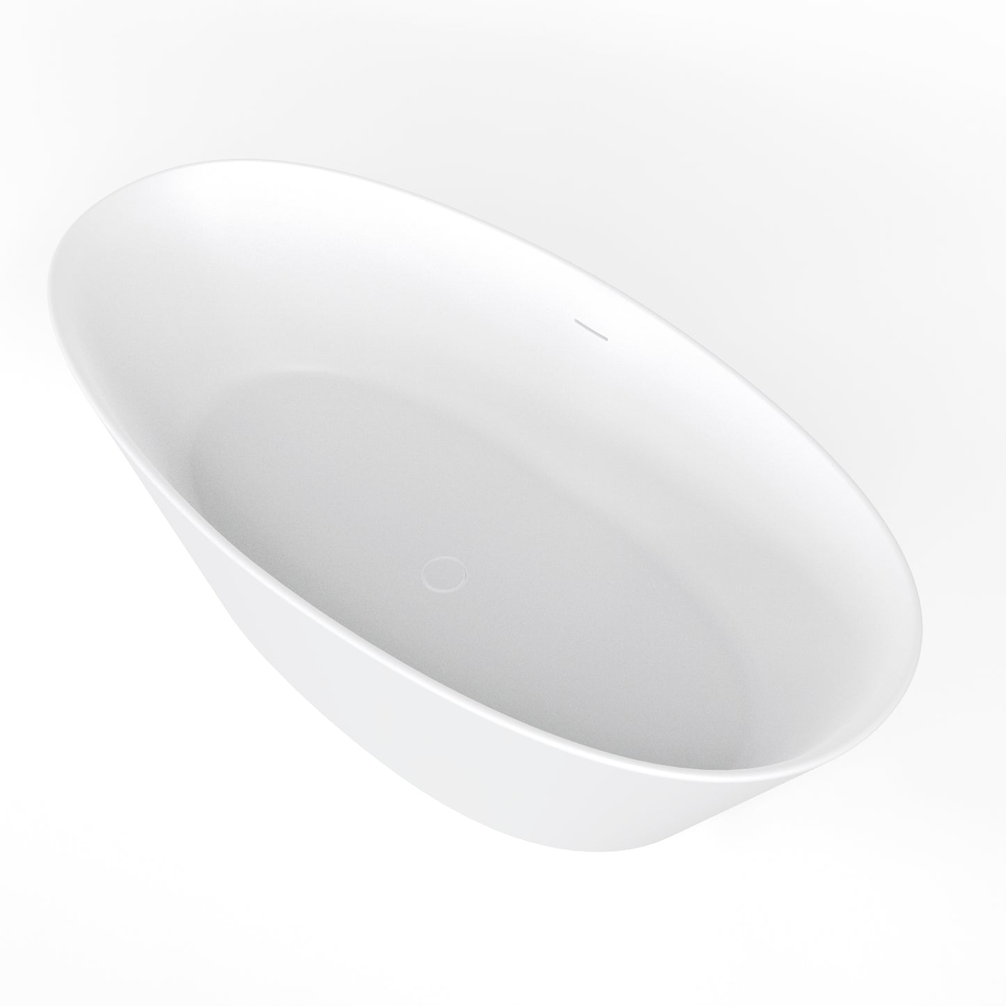 66.9“ Freestanding Solid Surface Soaking Bathtub for Bathroom