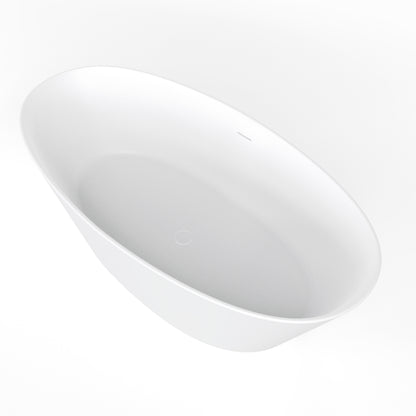 66.9“ Freestanding Solid Surface Soaking Bathtub for Bathroom