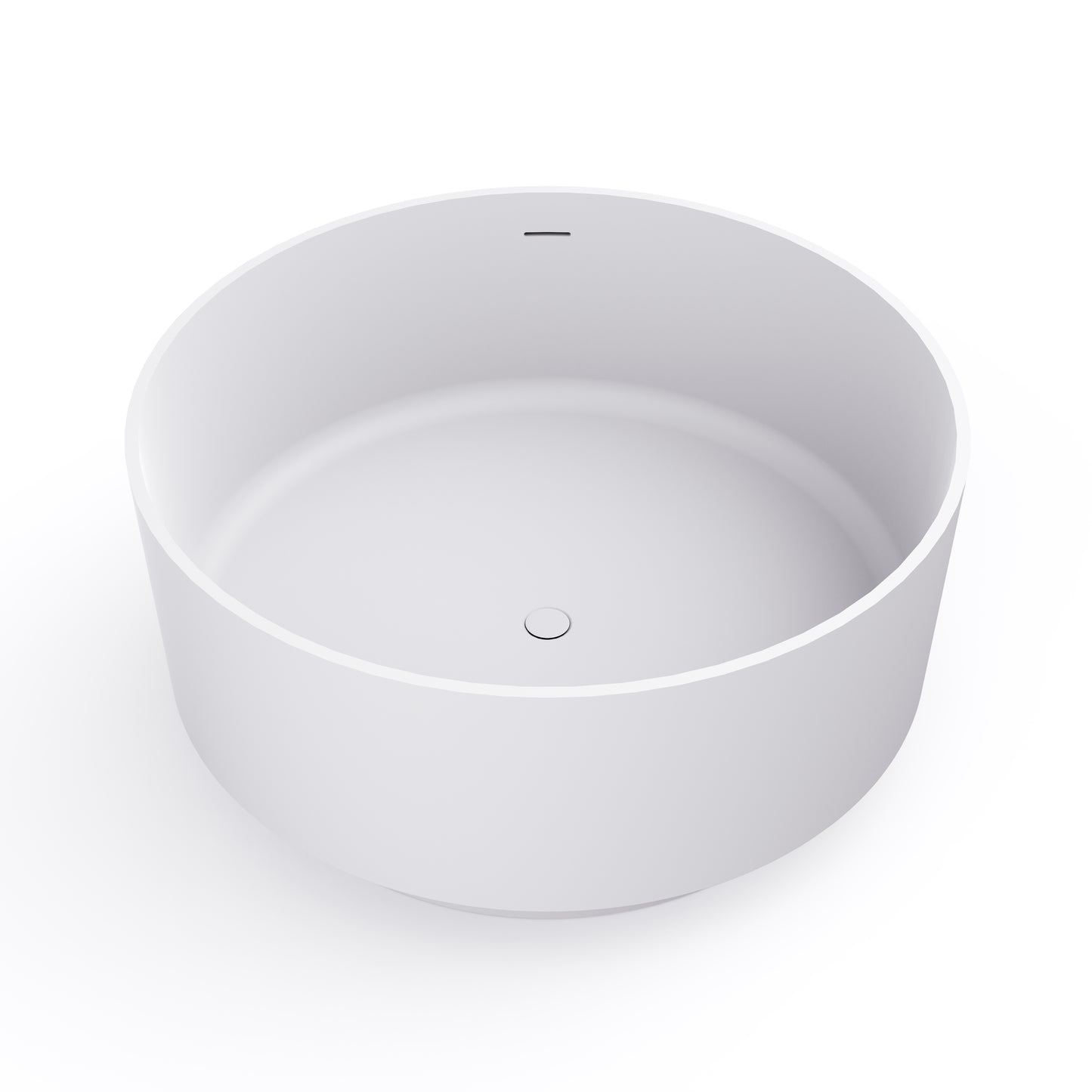 49” round shape freestanding solid surface soaking bathtub for bathroom