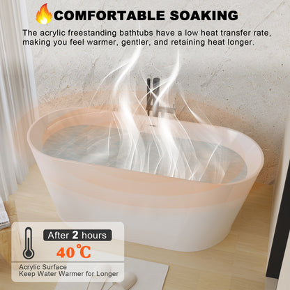 59"-67" Acrylic Freestanding Tub