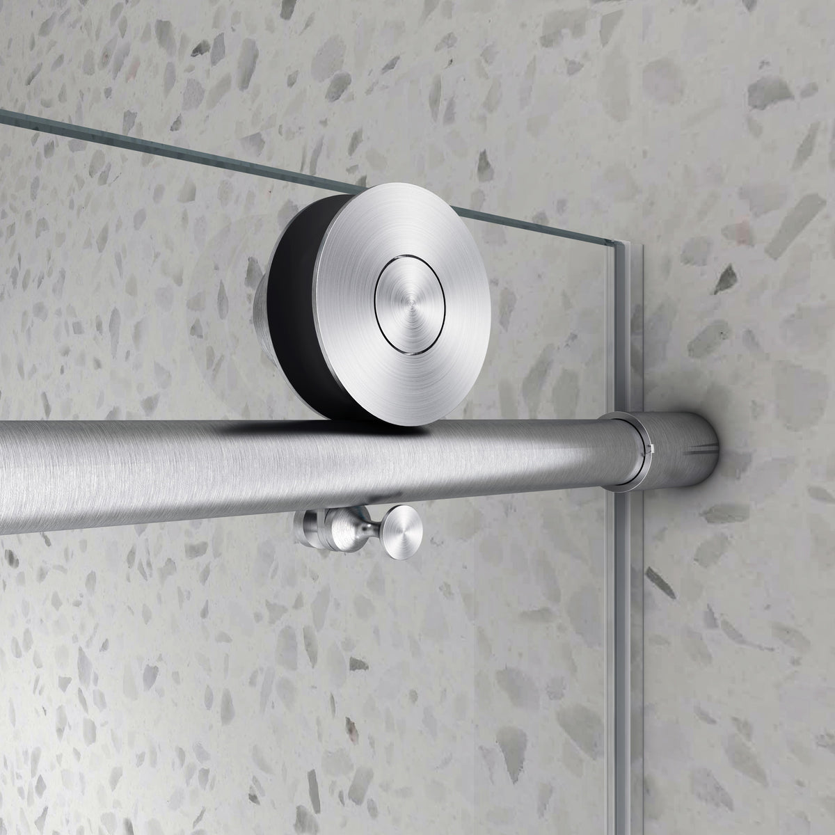76"H Frameless One Fixed and One Shifted Shower Door , 5/16" (8mm) SGCC Glass