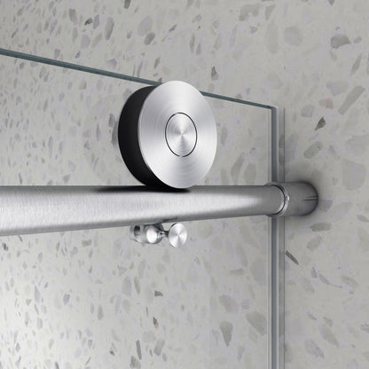 76"H Frameless One Fixed and One Shifted Shower Door , 5/16" (8mm) SGCC Glass