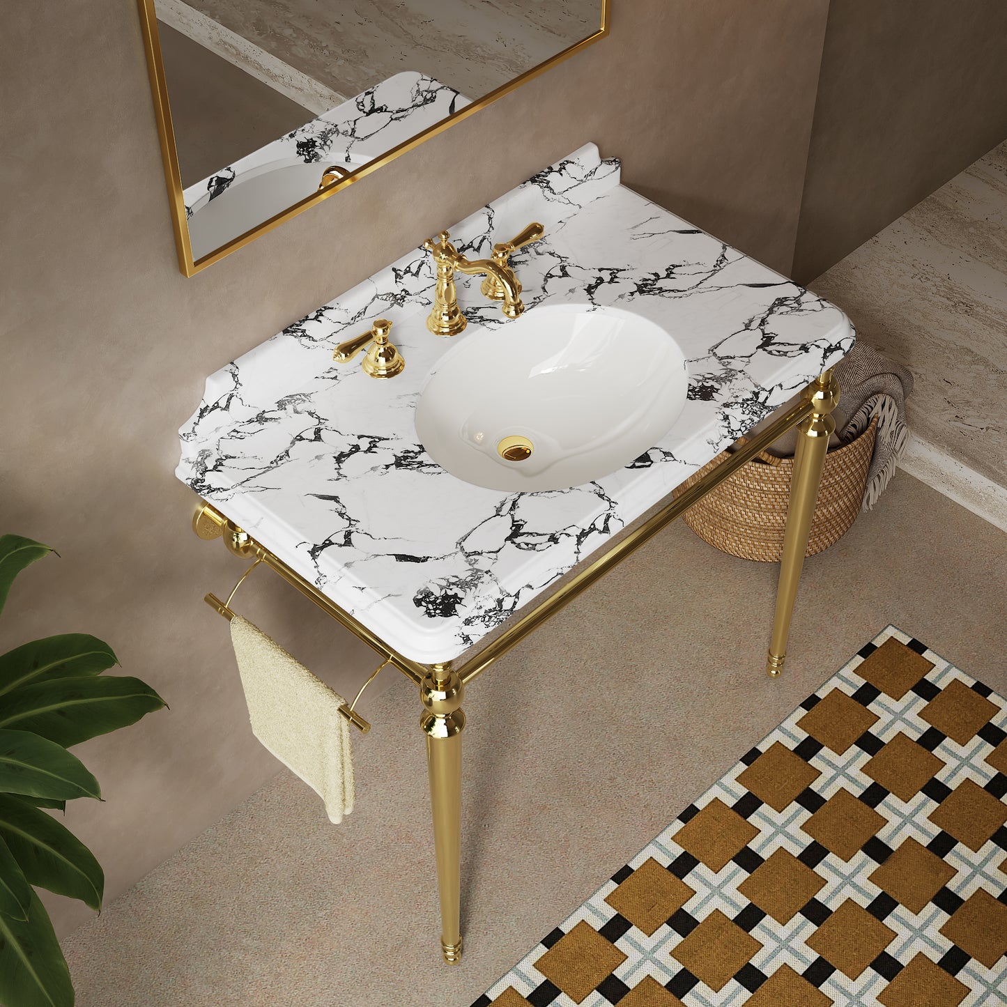 36" Bathroom Console Sink