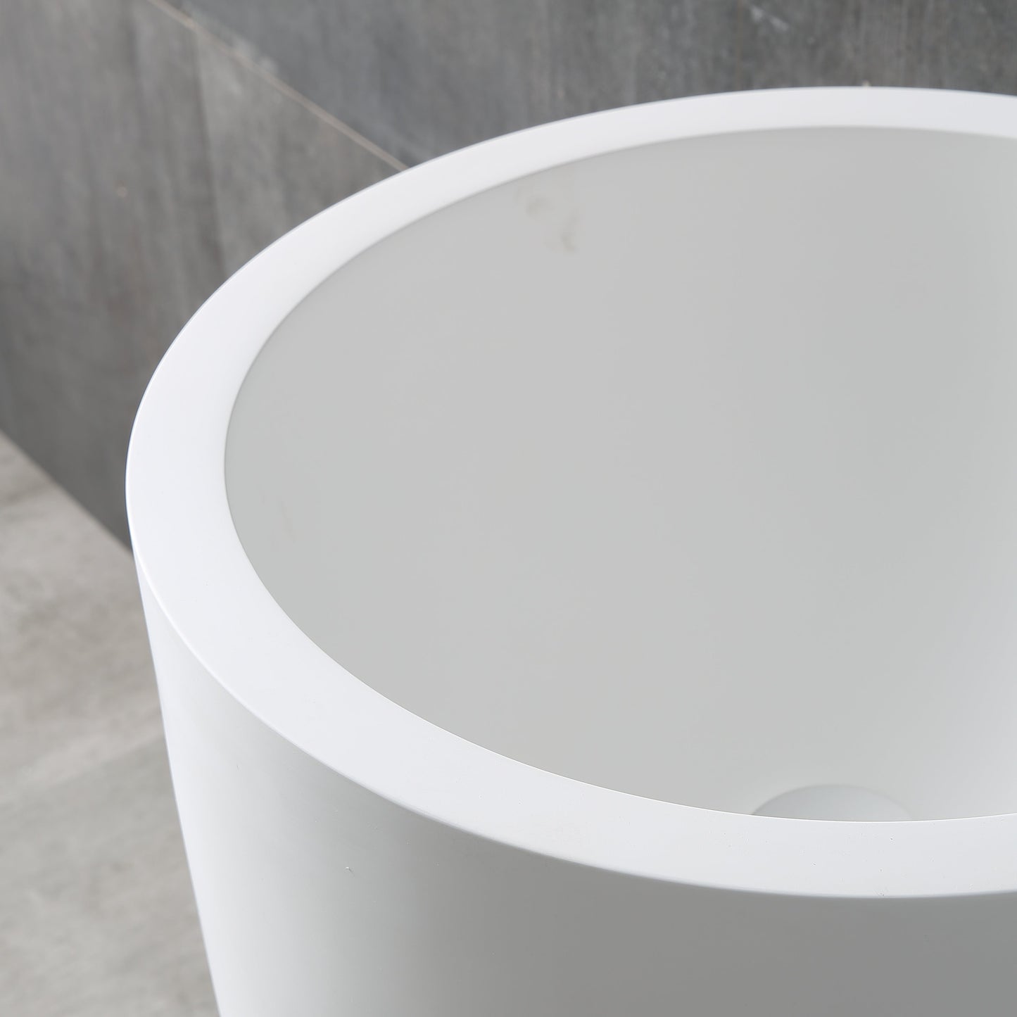 Solid Surface Circular Pedestal Bathroom Sink