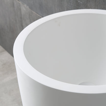 Solid Surface Circular Pedestal Bathroom Sink