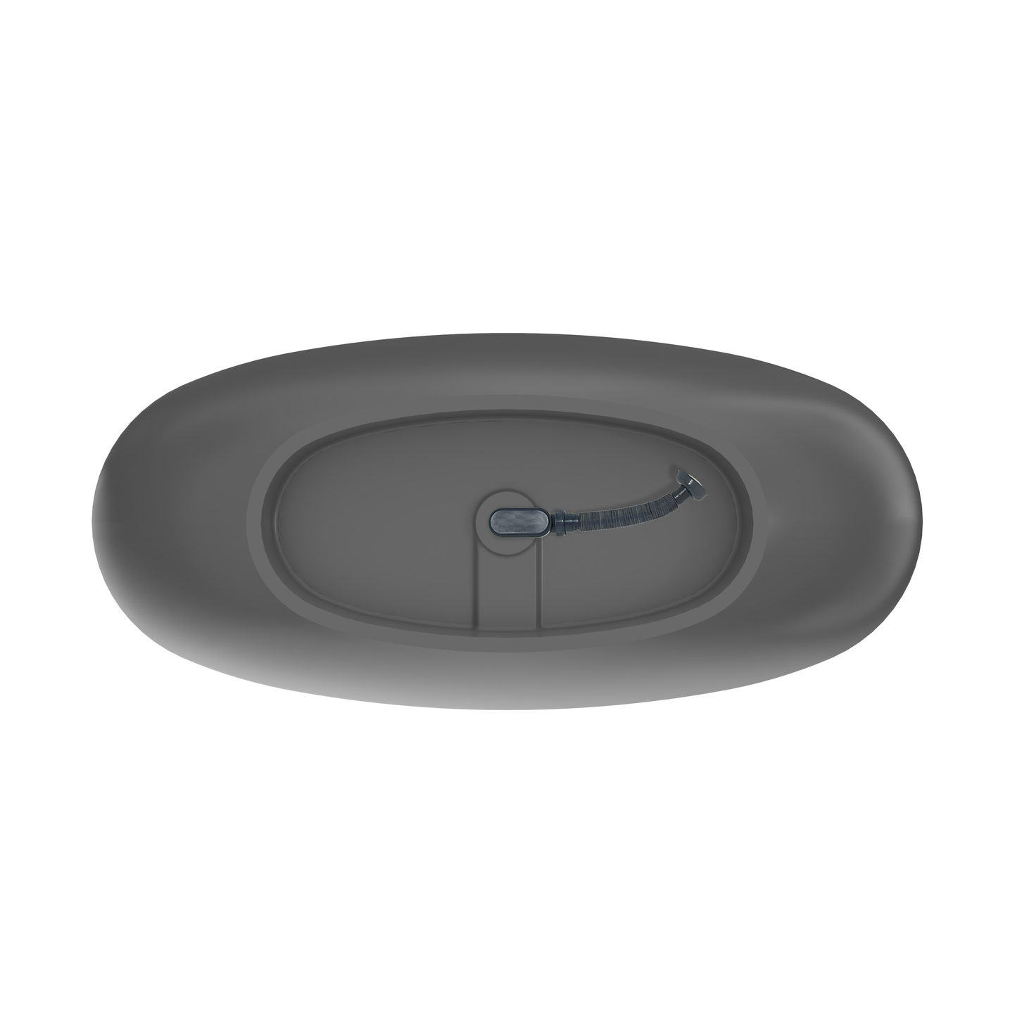 65.2” Freestanding Solid Surface Soaking Bathtub for Bathroom