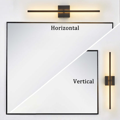 Matte Black LED Wall Sconce Set of 2 - Dimmable with Remote, 12W Hardwired Indoor Lights for Bedroom Hallway Living Room