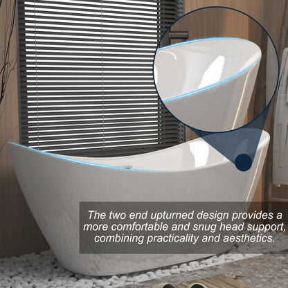 67 "Acrylic  Double-Slipper Freestanding Tub