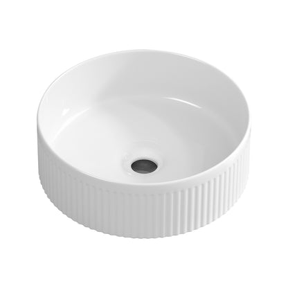 Art Ceramic Wash Basin , White Porcelain Vessel Sink