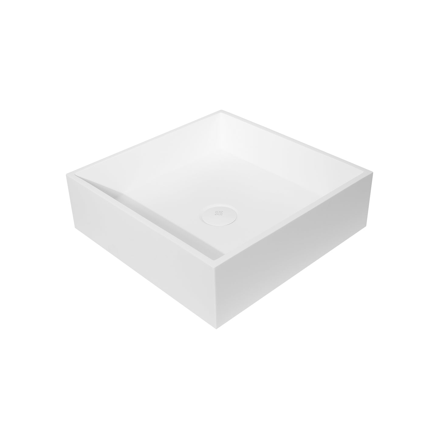 Matte White Rectangular Vessel Bathroom Sink