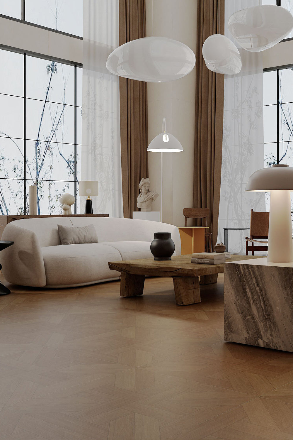 CROSS WOOD 32''×32'' Porcelain Wood Look Wall & Floor Tile