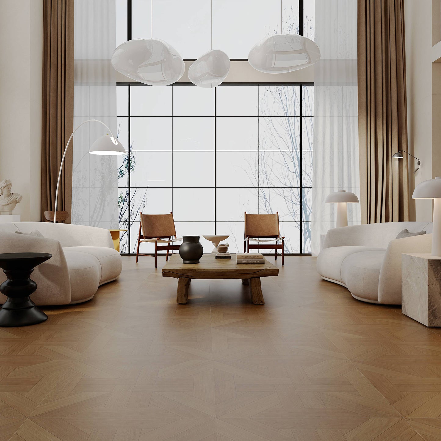 CROSS WOOD 32''×32'' Porcelain Wood Look Wall & Floor Tile