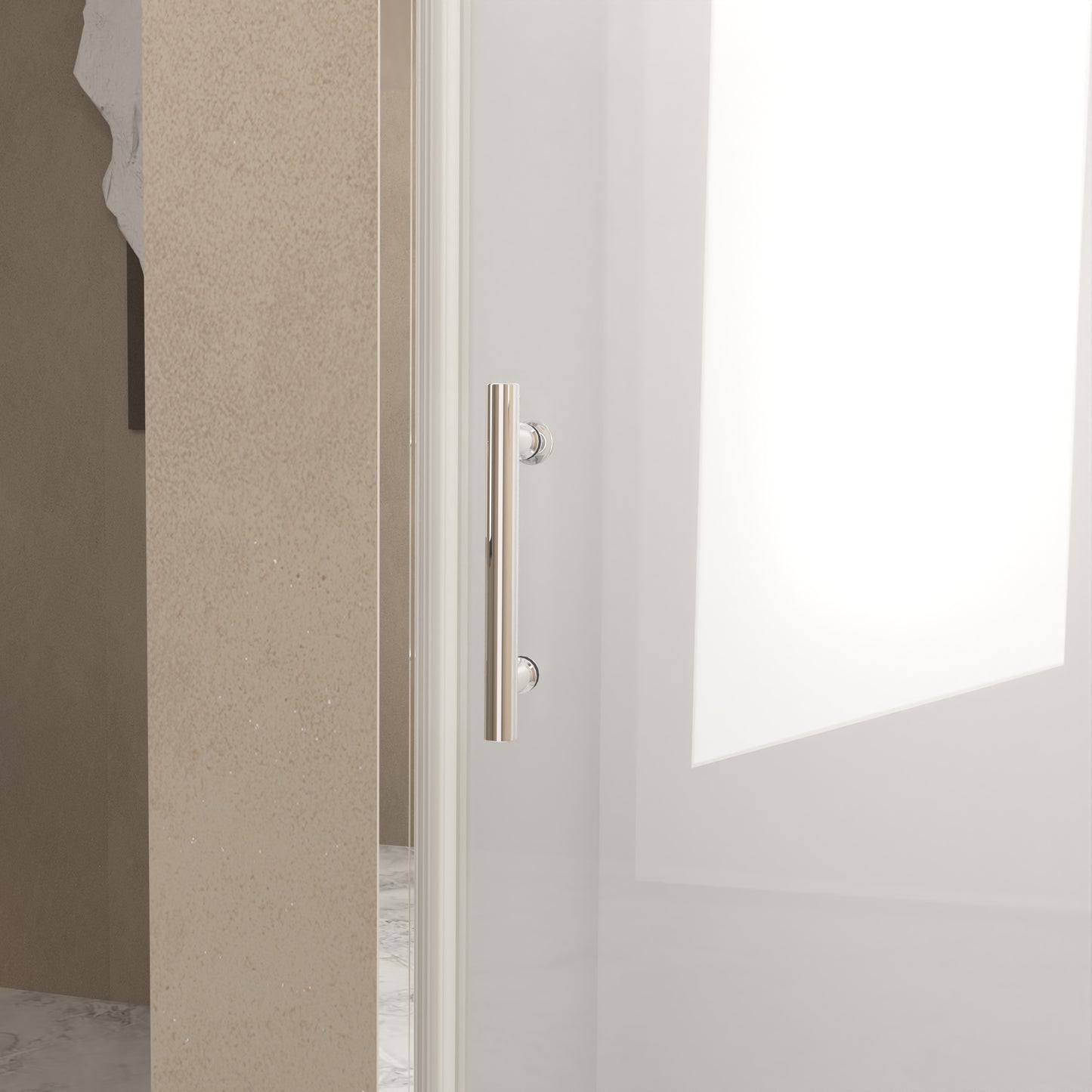 72" H Bifold Shower Door With 1/4" Clear Tempered Glass