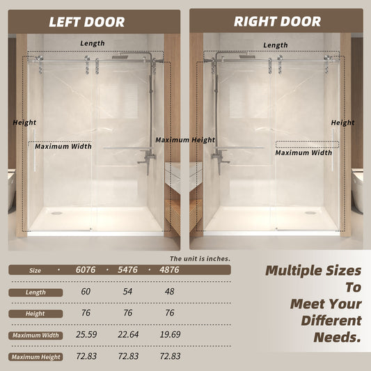 brushed nickel barn door roller track on a frameless glass shower door