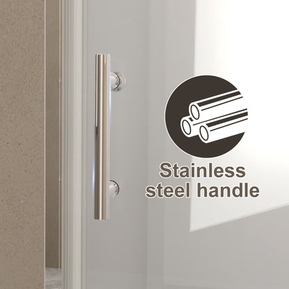 72" H Bifold Shower Door With 1/4" Clear Tempered Glass