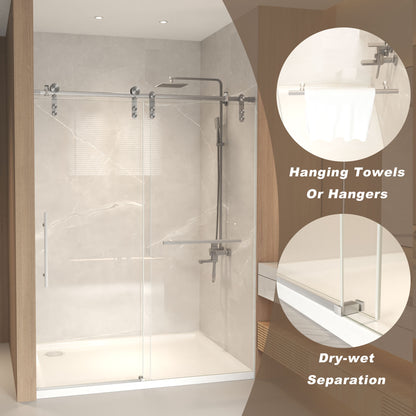 top hung shower door roller hardware detail