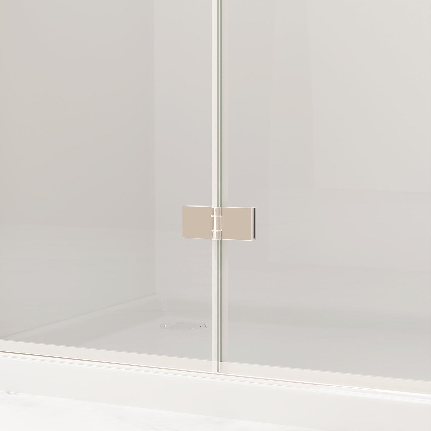72" H Bifold Shower Door With 1/4" Clear Tempered Glass