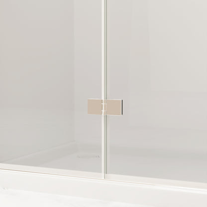 72" H Bifold Shower Door With 1/4" Clear Tempered Glass