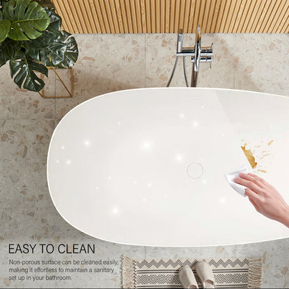 Freestanding Soaking Solid Surface Bathtub