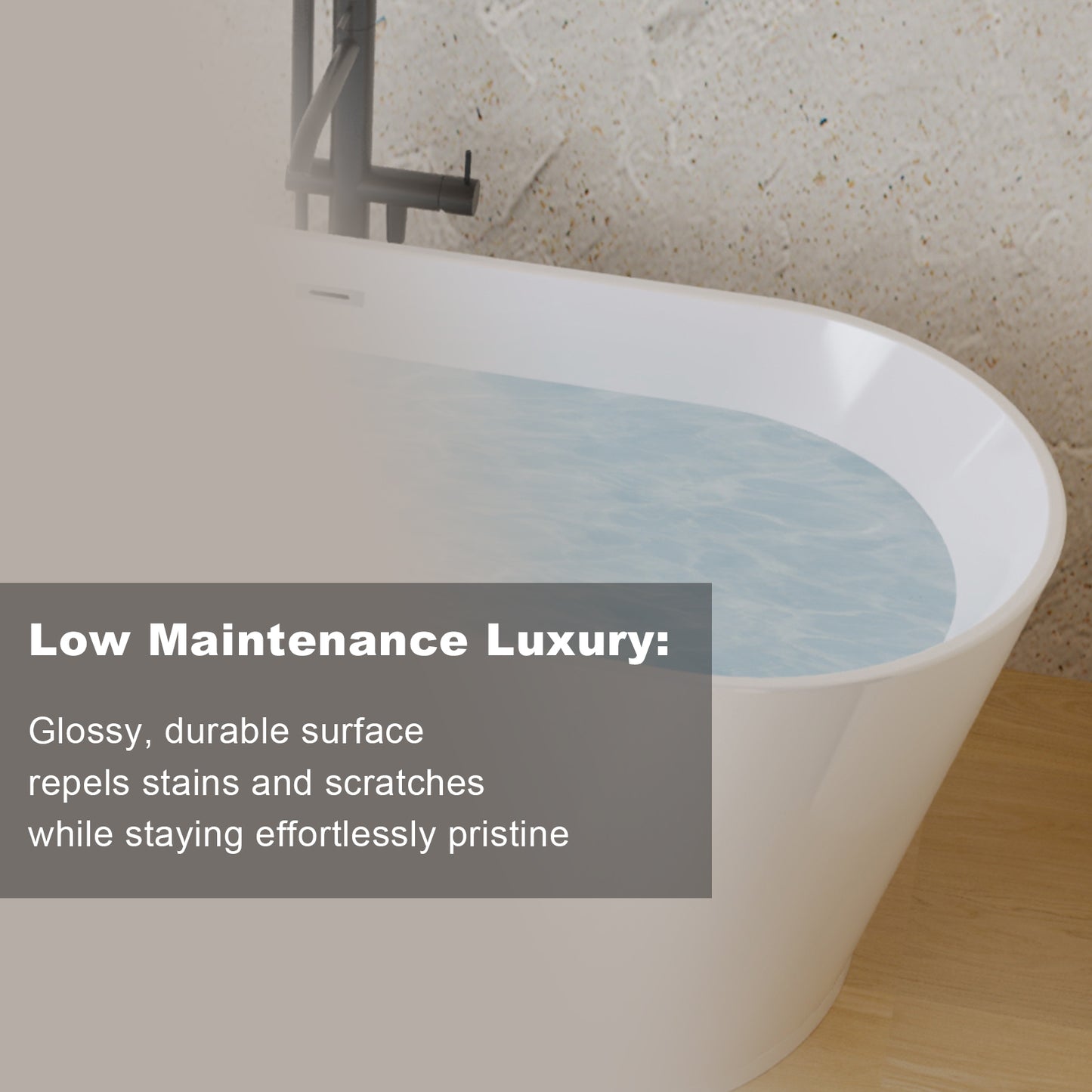 59"-67" Acrylic Freestanding Tub