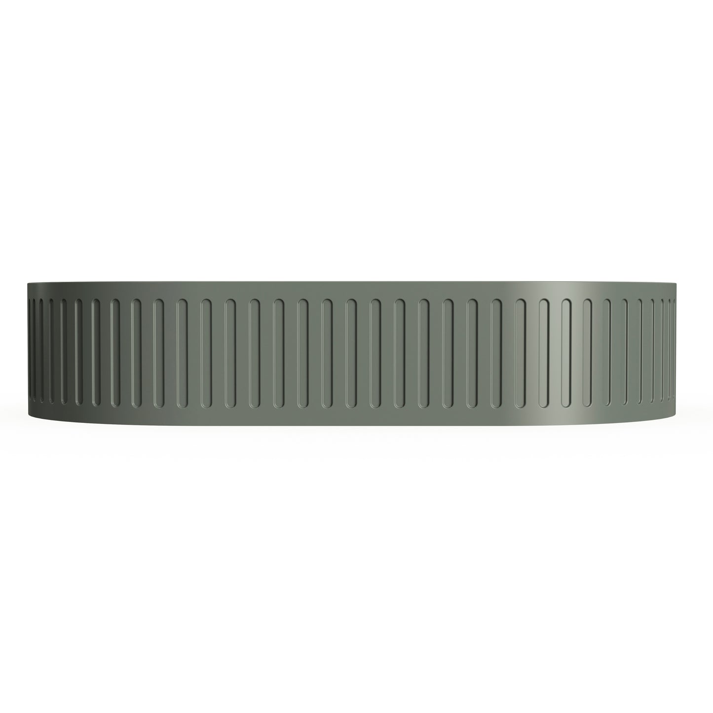 23.6'' Concrete Vessel Oval Modern Dark Green Bathroom Sink