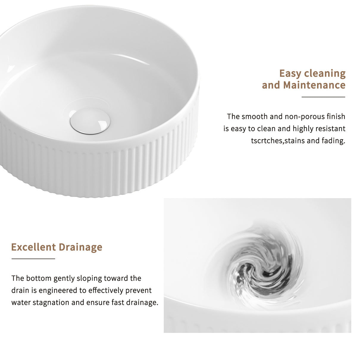 Art Ceramic Wash Basin , White Porcelain Vessel Sink