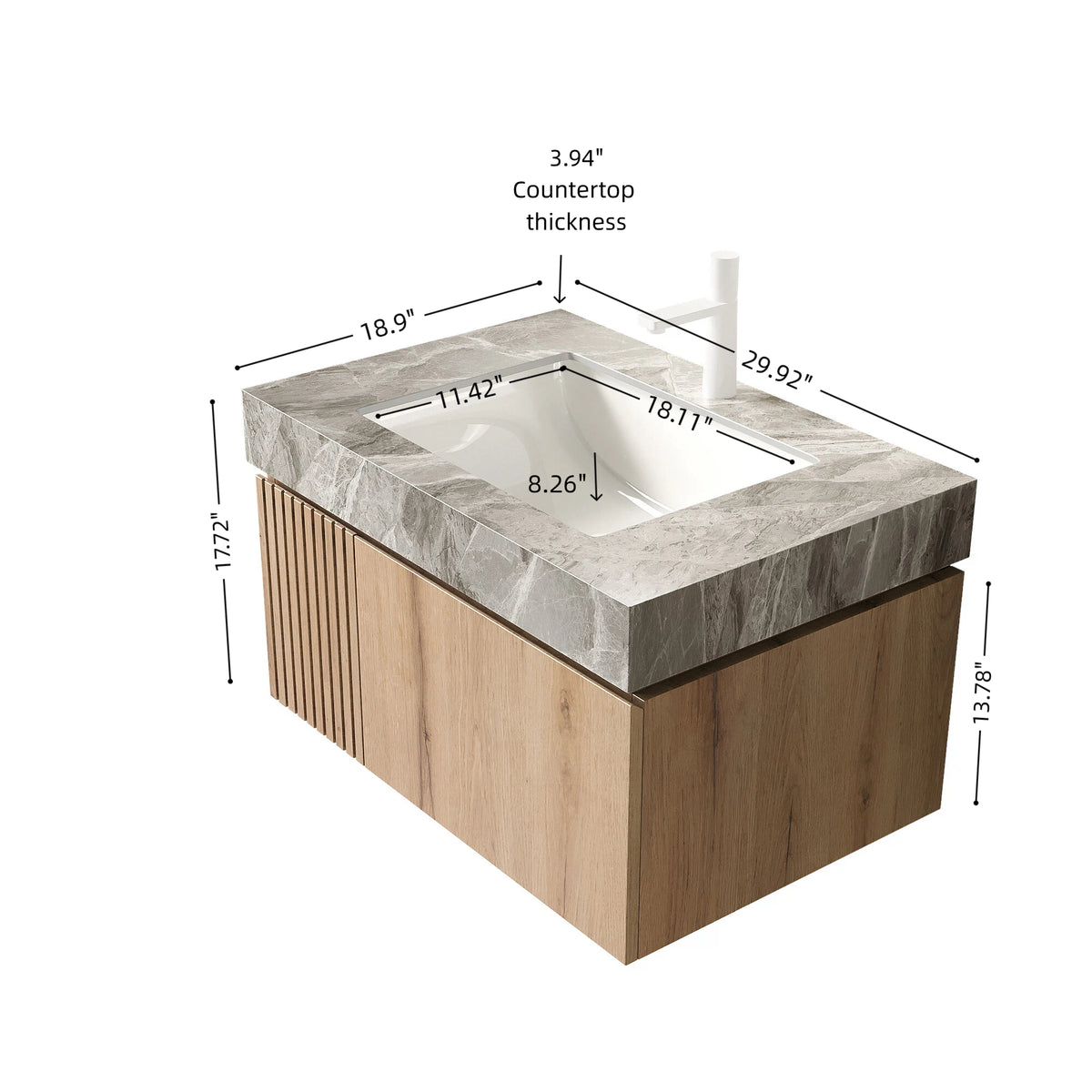 30" Bathroom Vanity & Sink
